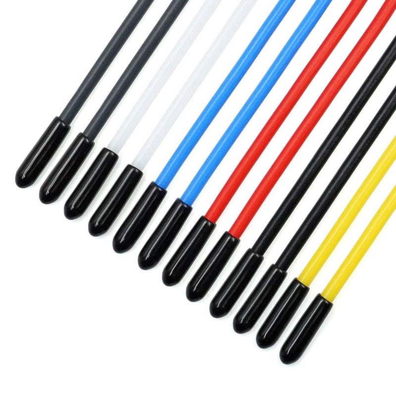 elechawk 12pcs Plastic Protection Antenna Tube with Caps for RC Cars FPV Drone Receiver Antenna Frsky XM+ X4R X4RSB - Image 1
